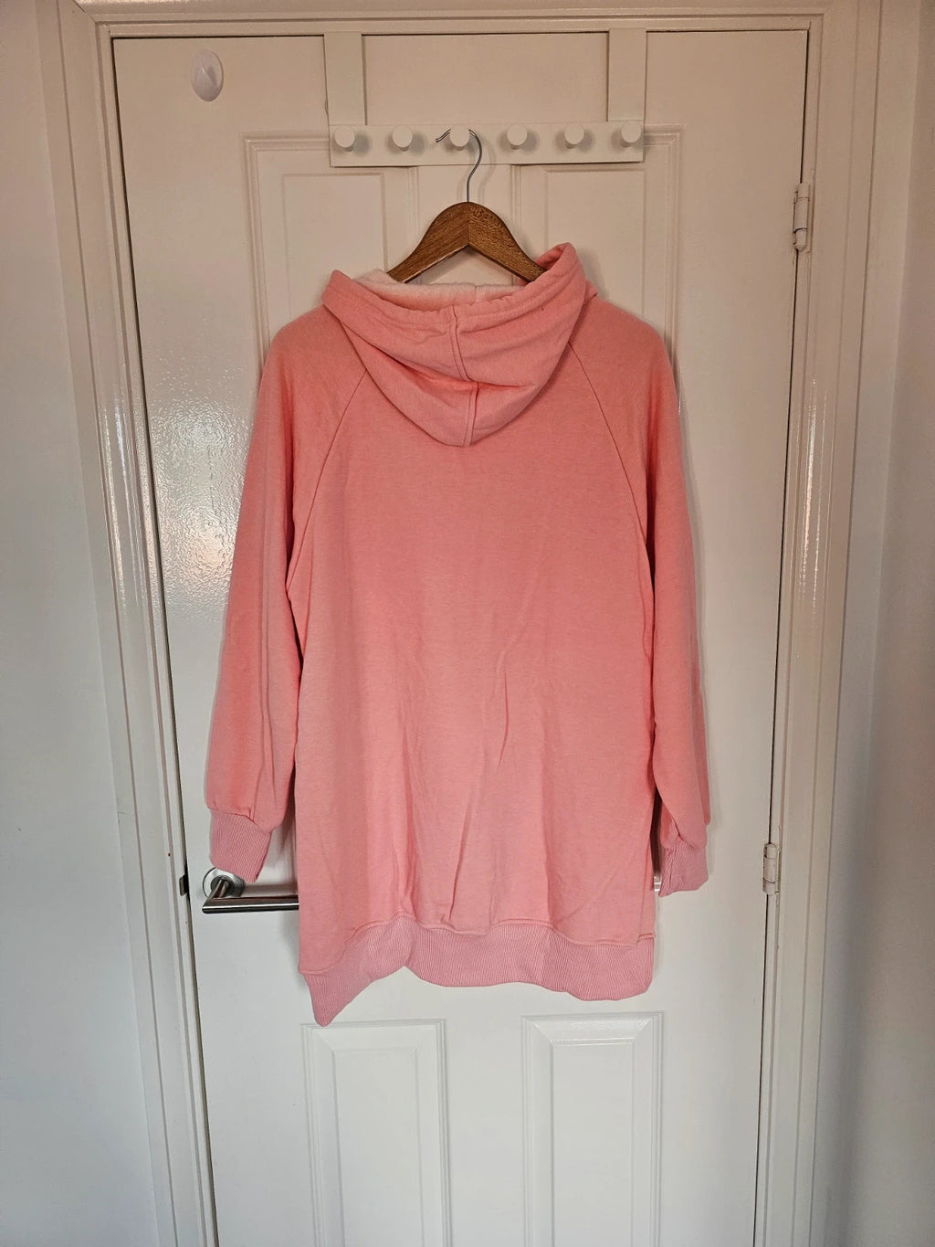 The Warmy women oversized hoodie dress blanket fleece inside cotton pink XL/14