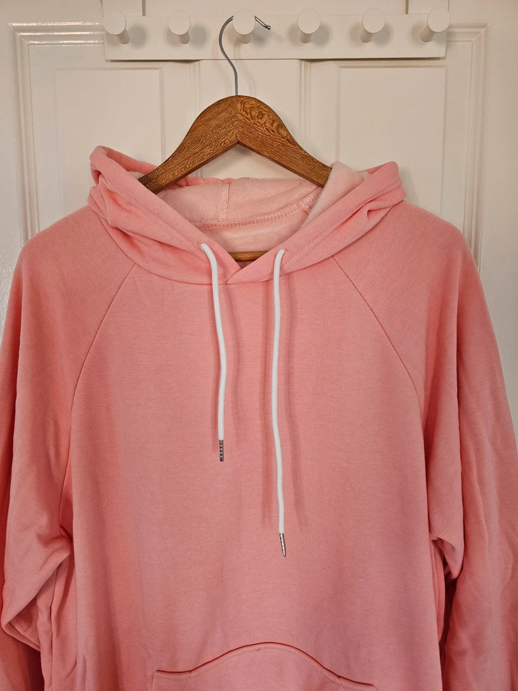 The Warmy women oversized hoodie dress blanket fleece inside cotton pink XL/14