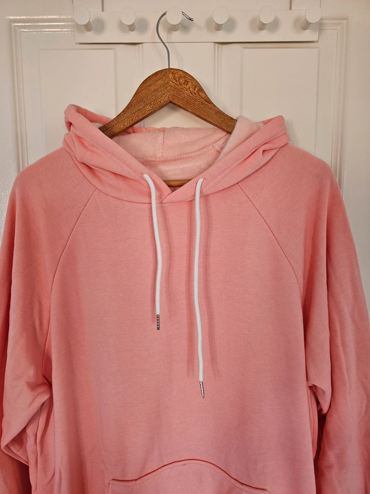 The Warmy women oversized hoodie dress blanket fleece inside cotton pink XL/14