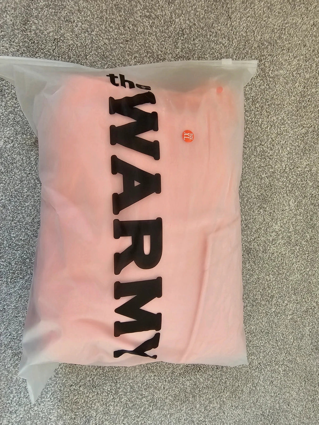 The Warmy women oversized hoodie dress blanket fleece inside cotton pink XL/14