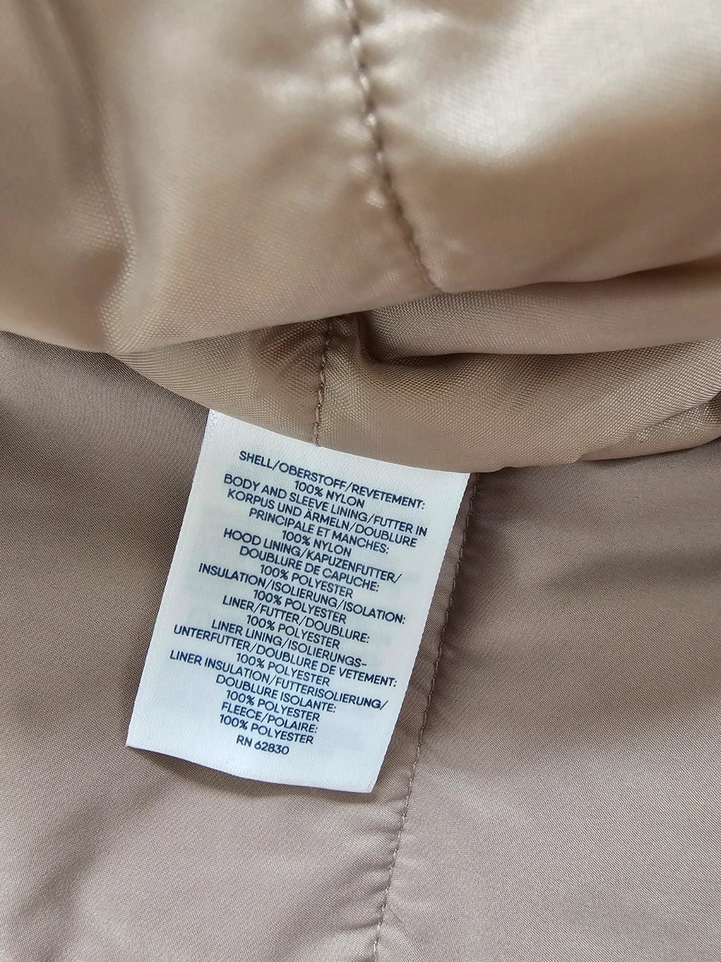 Lands'End Women's Squall Waterproof Insulated 3 in 1 Winter Parka Coat Long Jacket Hood Cream XL/14