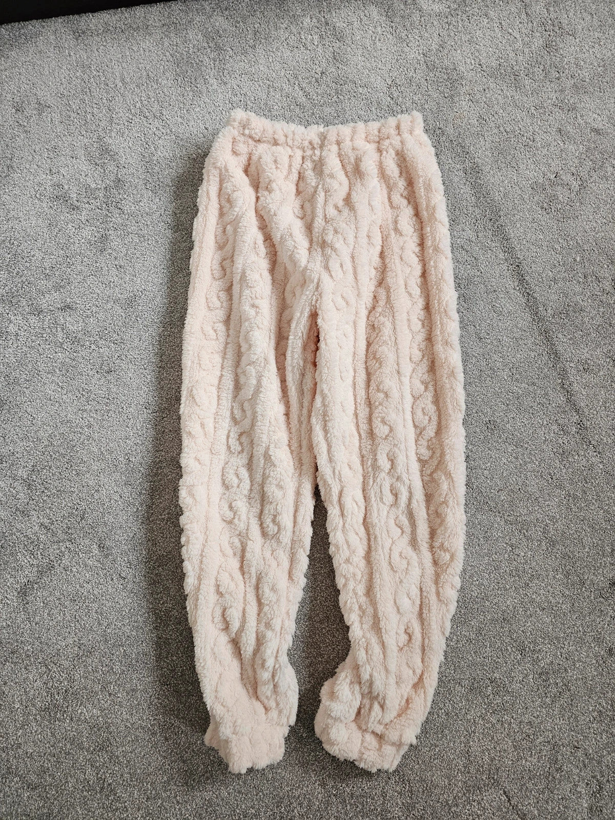 Nina Bonheur women 2pcs thick cable fleece hoodie & pants fluffy pyjamas loungewear warm rose XS/6