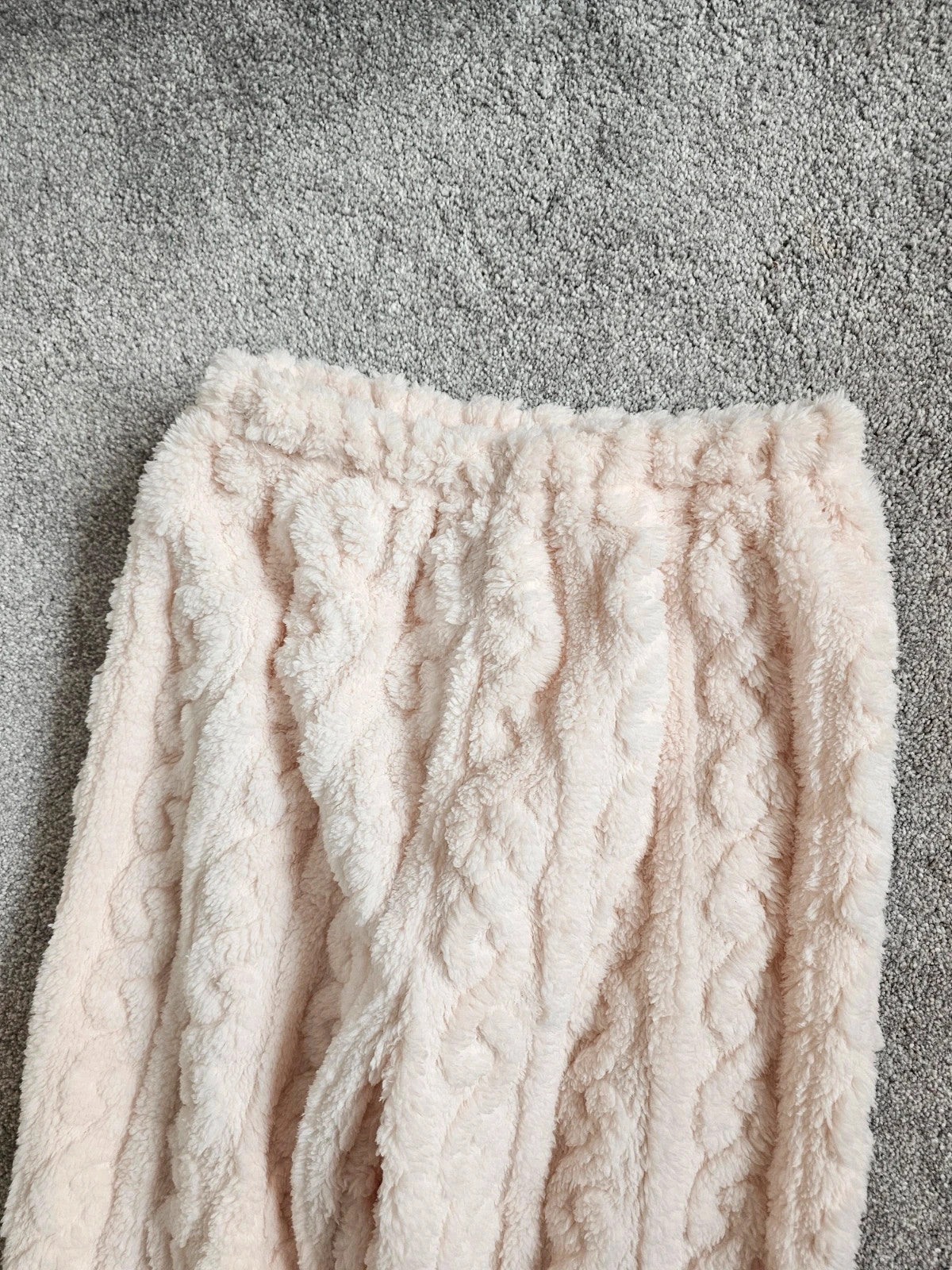 Nina Bonheur women 2pcs thick cable fleece hoodie & pants fluffy pyjamas loungewear warm rose XS/6