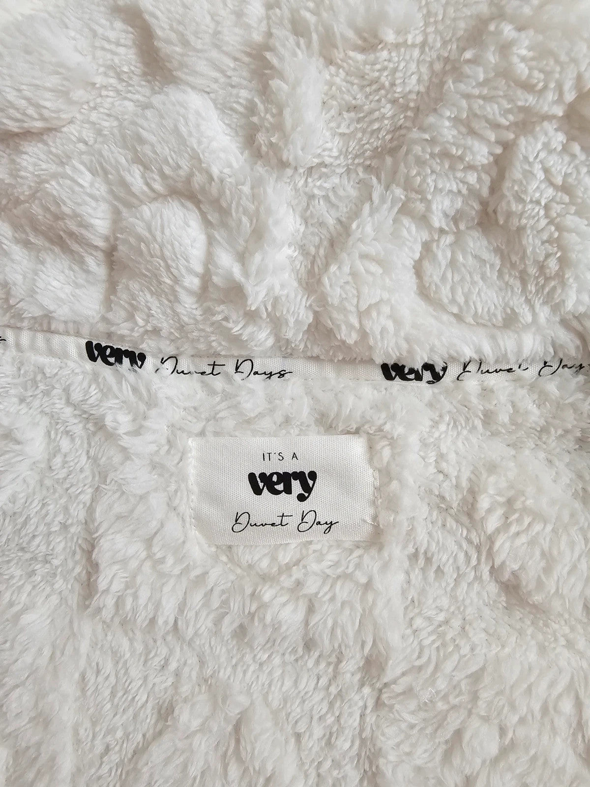 V by Very women teddy borg fleece lounge jacket open front short robe fluffy warm S/8