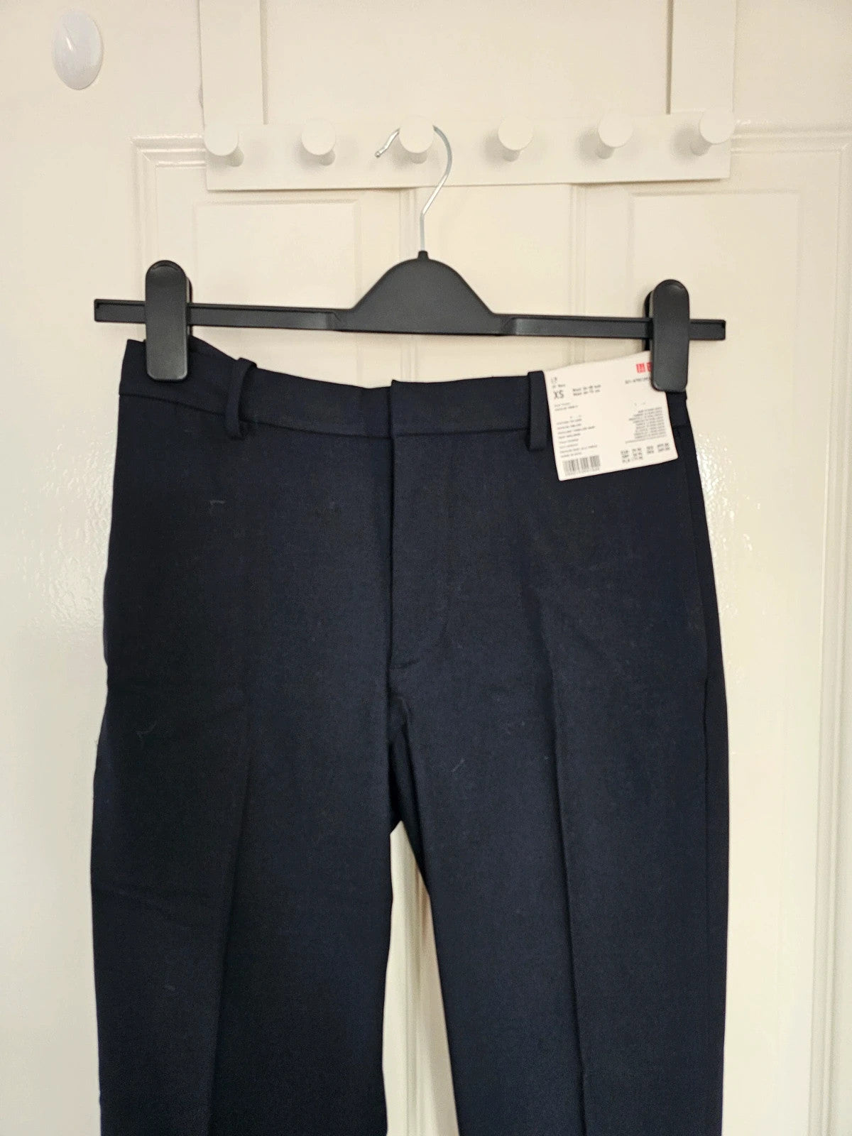 Uniqlo women tailored smart ankle straight leg tapered pants navy XS/6
