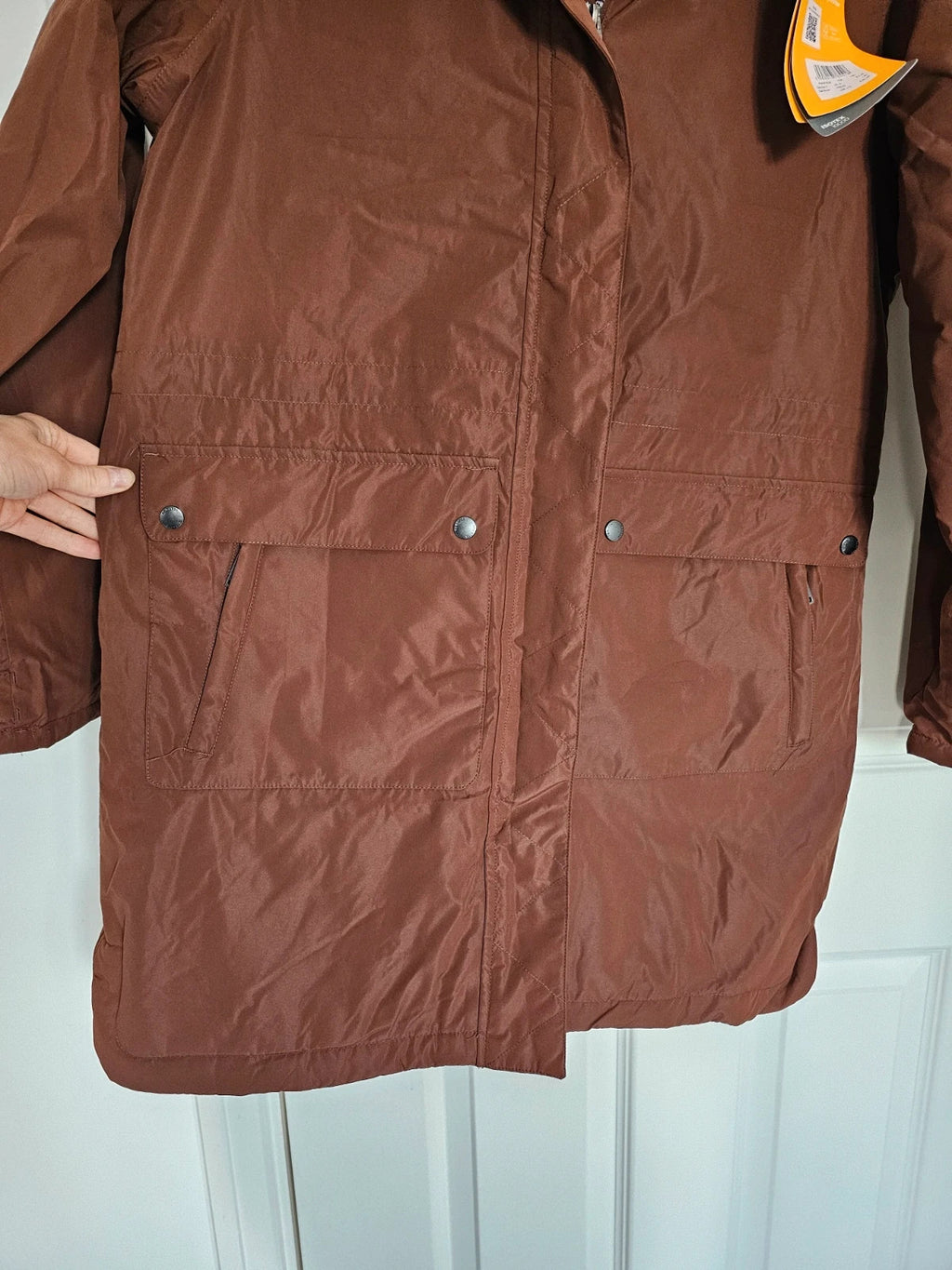 Regatta women Sabinka II fur trim parka hooded long jacket raincoat wind/waterproof dark brown XL/14