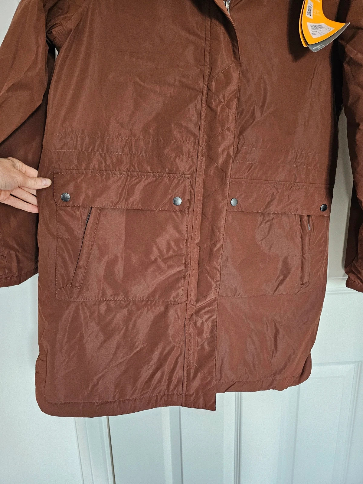 Regatta women Sabinka II fur trim parka hooded long jacket raincoat wind/waterproof dark brown XL/14