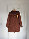 Regatta women Sabinka II fur trim parka hooded long jacket raincoat wind/waterproof dark brown XL/14