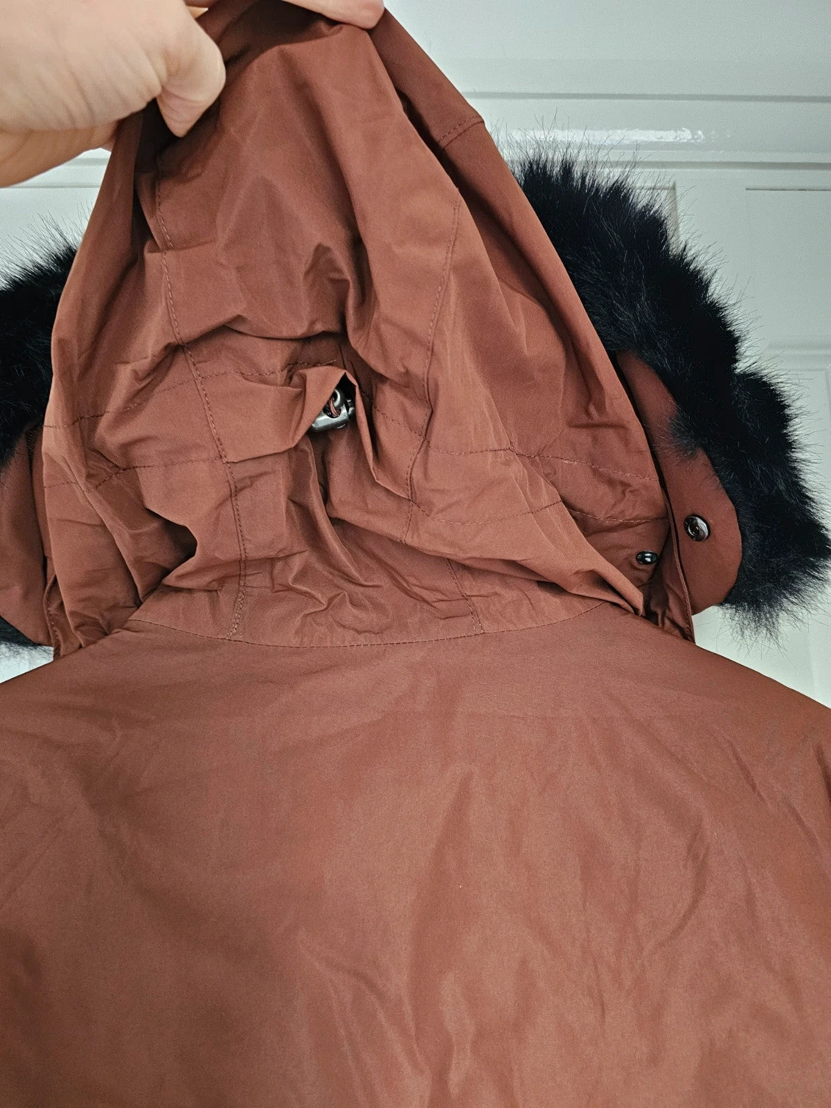 Regatta women Sabinka II fur trim parka hooded long jacket raincoat wind/waterproof dark brown XL/14