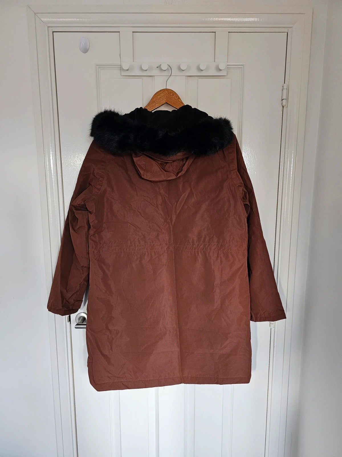 Regatta women Sabinka II fur trim parka hooded long jacket raincoat wind/waterproof dark brown XL/14