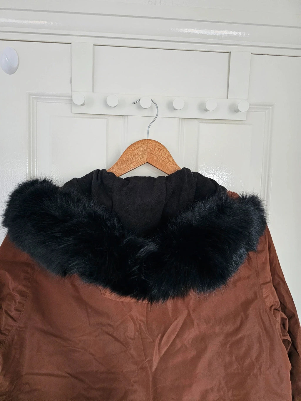 Regatta women Sabinka II fur trim parka hooded long jacket raincoat wind/waterproof dark brown XL/14