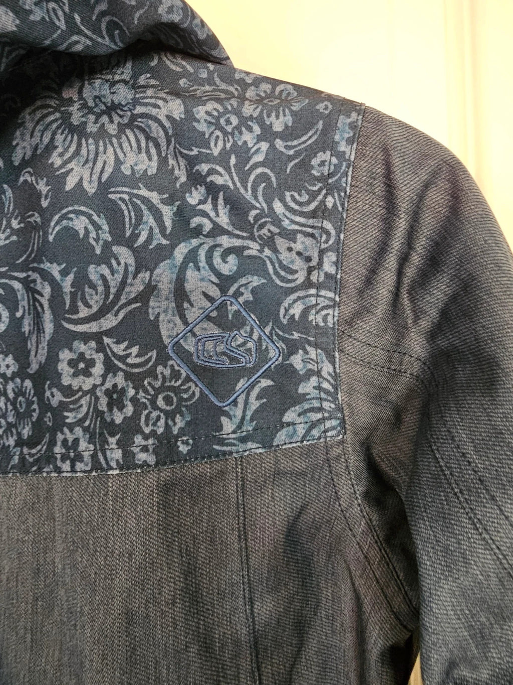 Bonfire women Essence Ski Jacket snowboard mountain denim twill parka hooded blue/navy S