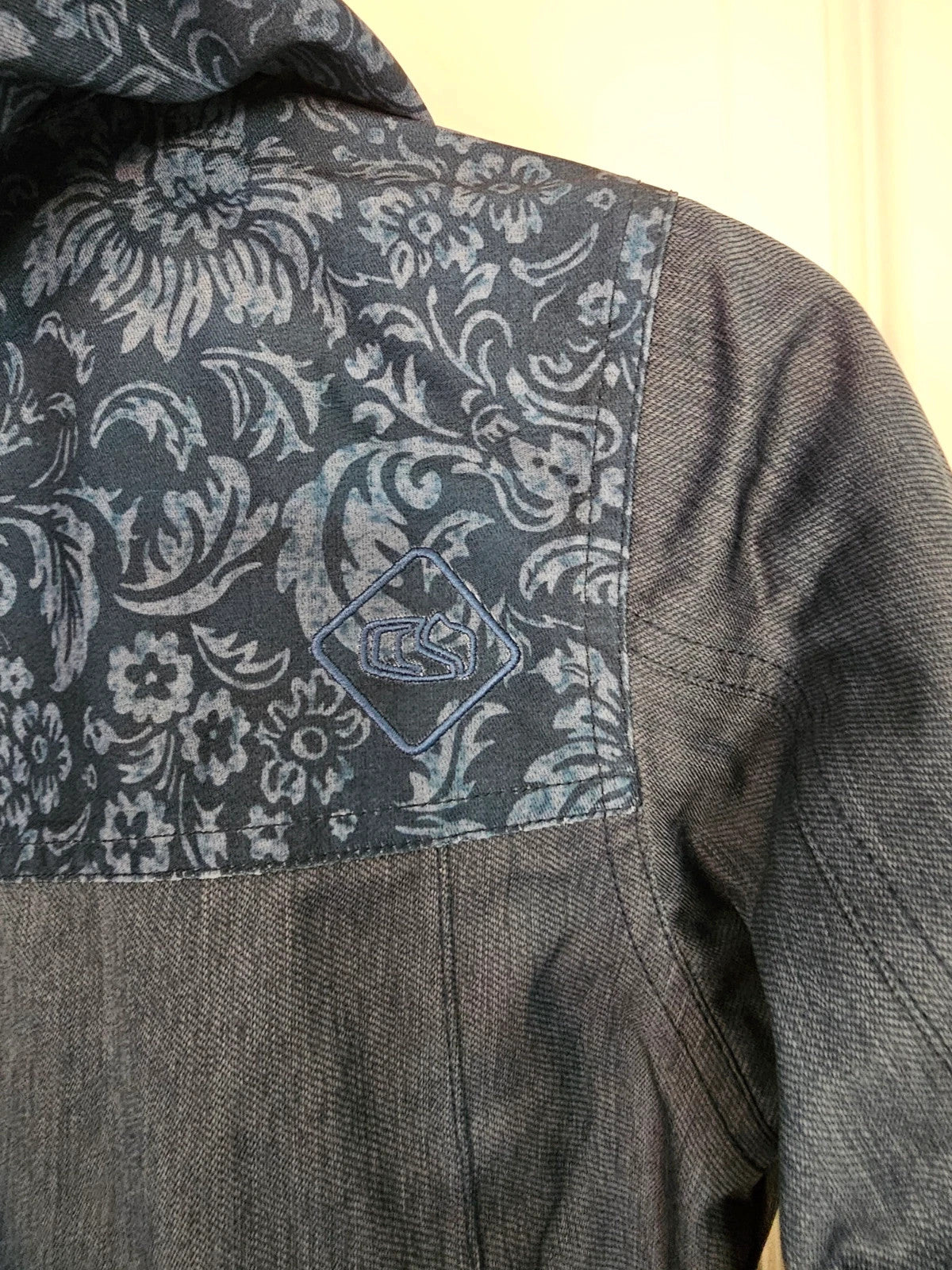 Bonfire women Essence Ski Jacket snowboard mountain denim twill parka hooded blue/navy S