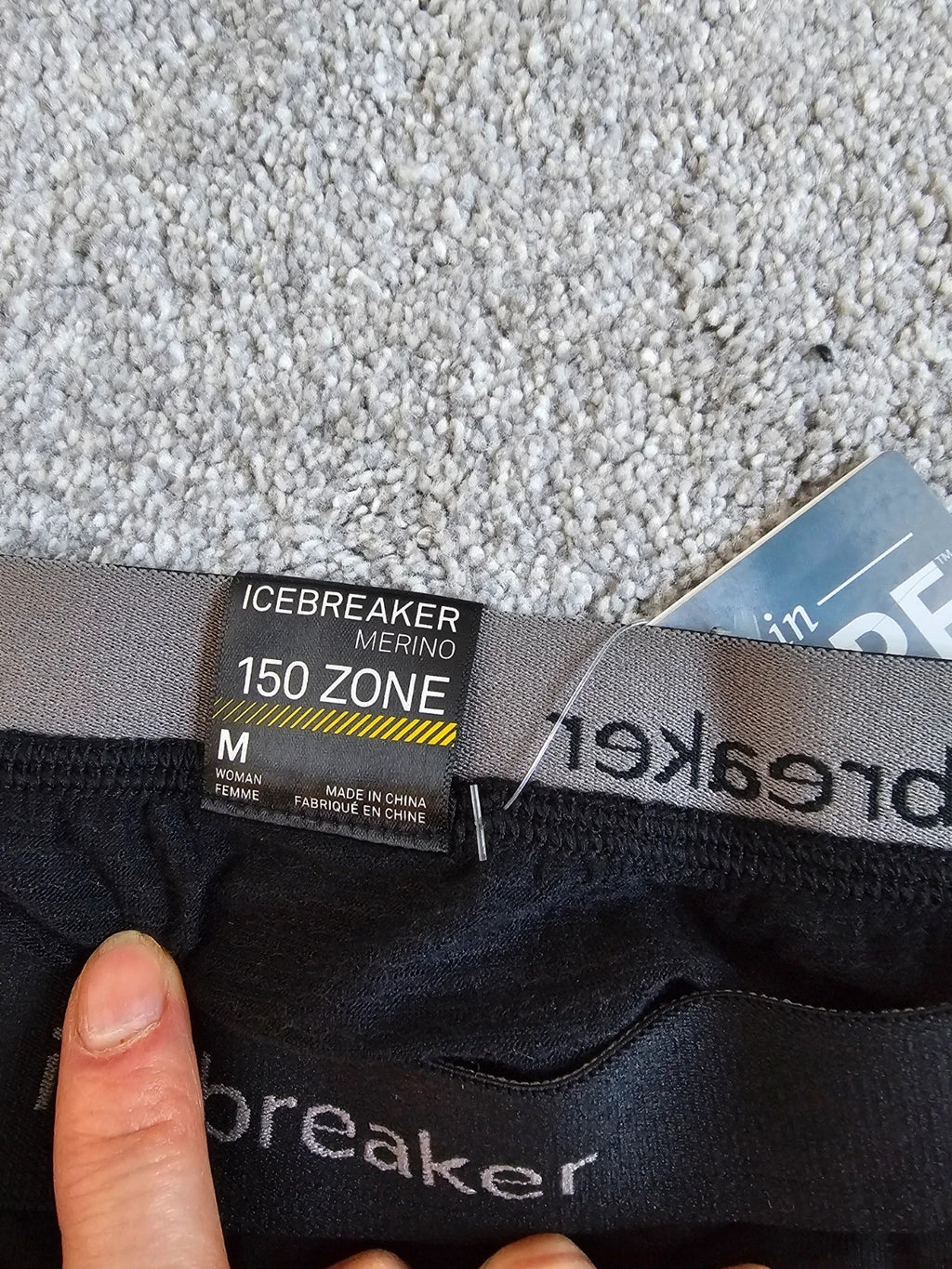 Icebreaker bodyfitzone women 150 zone leggings merino base layer ski hiking trekking black M