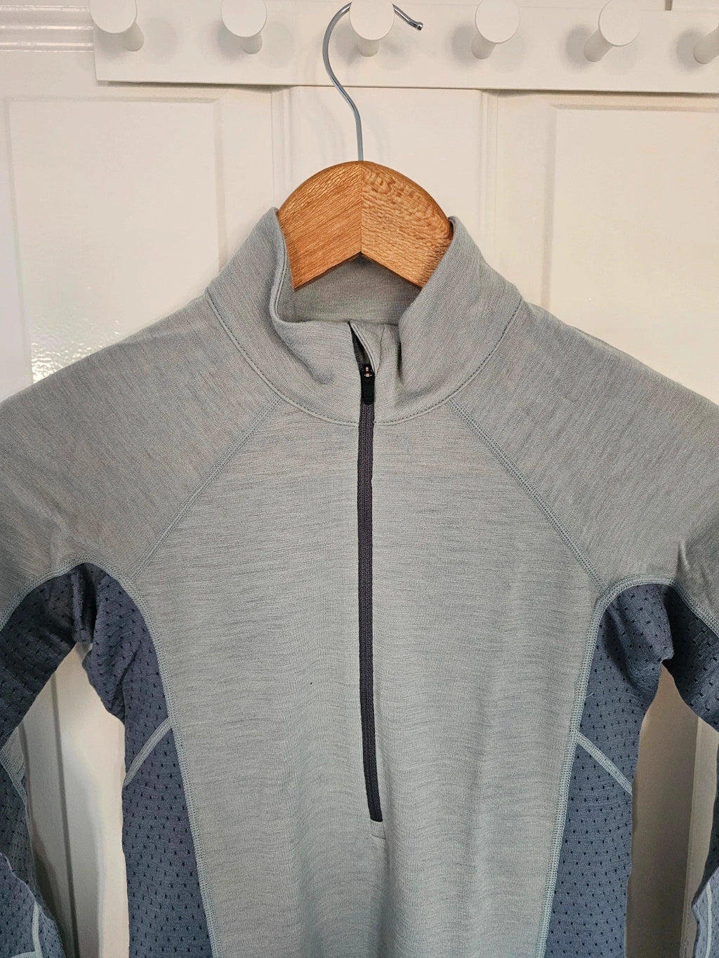 Artilect women merino base layer darkhorse 185 zoned 1/4 zip top long sleeve slate/storm blue XS/6