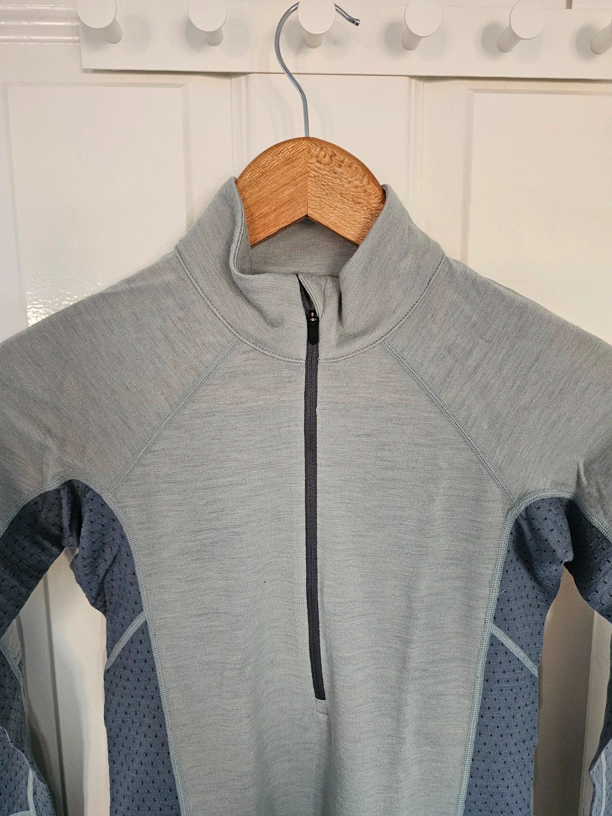 Artilect women merino base layer darkhorse 185 zoned 1/4 zip top long sleeve slate/storm blue XS/6
