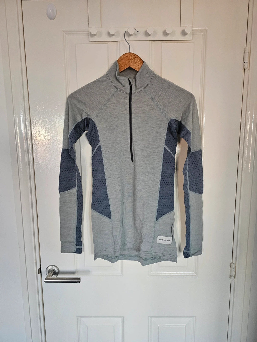 Artilect women merino base layer darkhorse 185 zoned 1/4 zip top long sleeve slate/storm blue XS/6