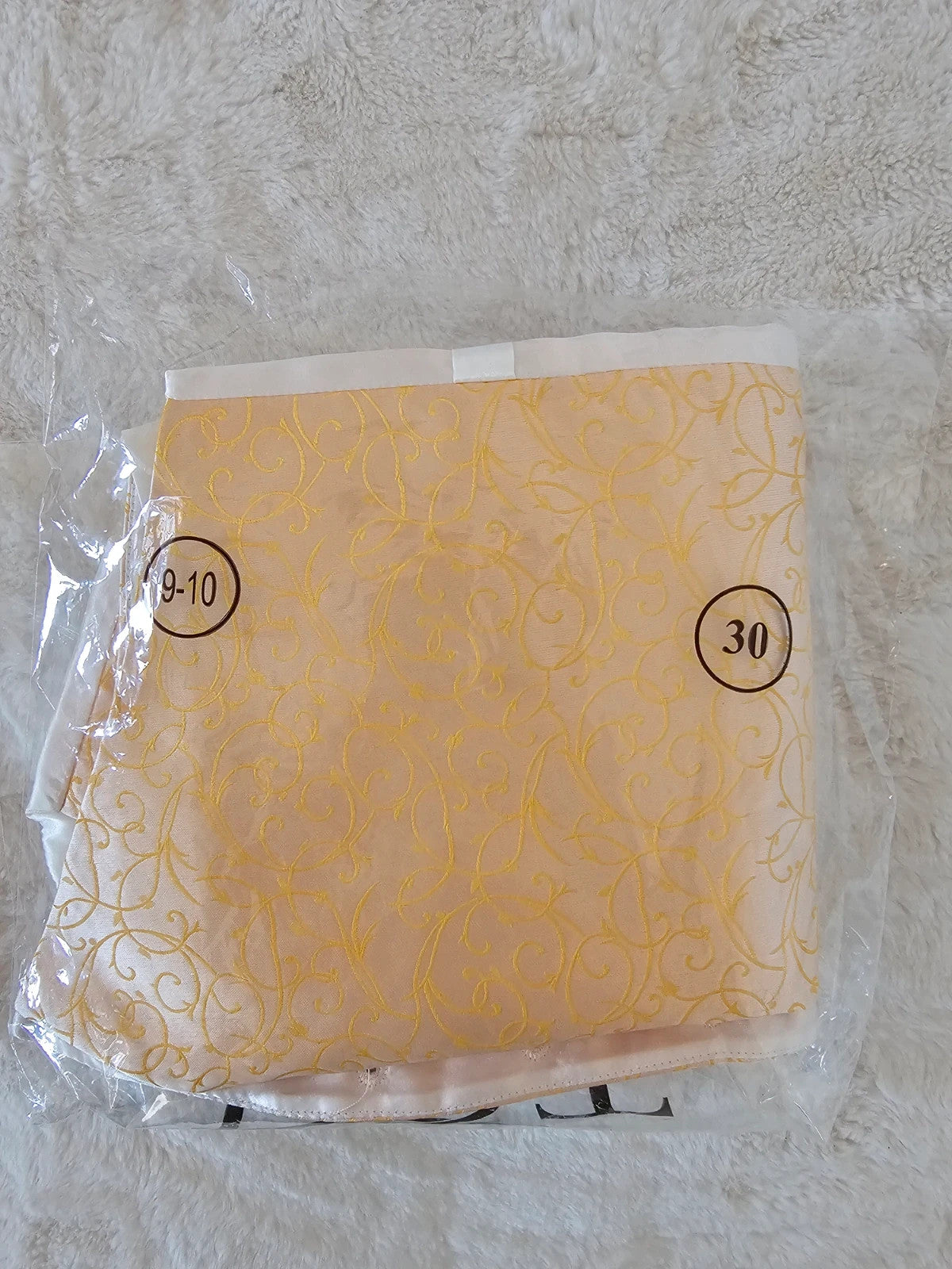 DQT boys 9/10y woven swirl pattern waistcoat & cravat set 2pcs weeding formal gold
