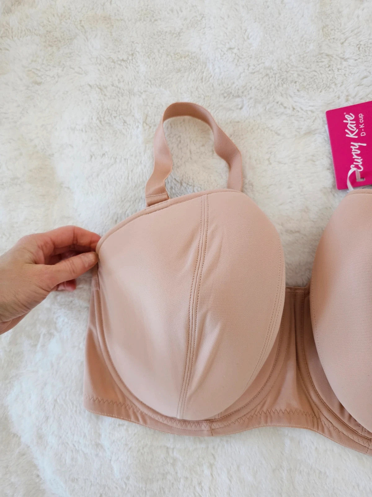 Curvy Kate women luxe strapless multiway bra padded underwire latte/beige UK40GG/EU90J