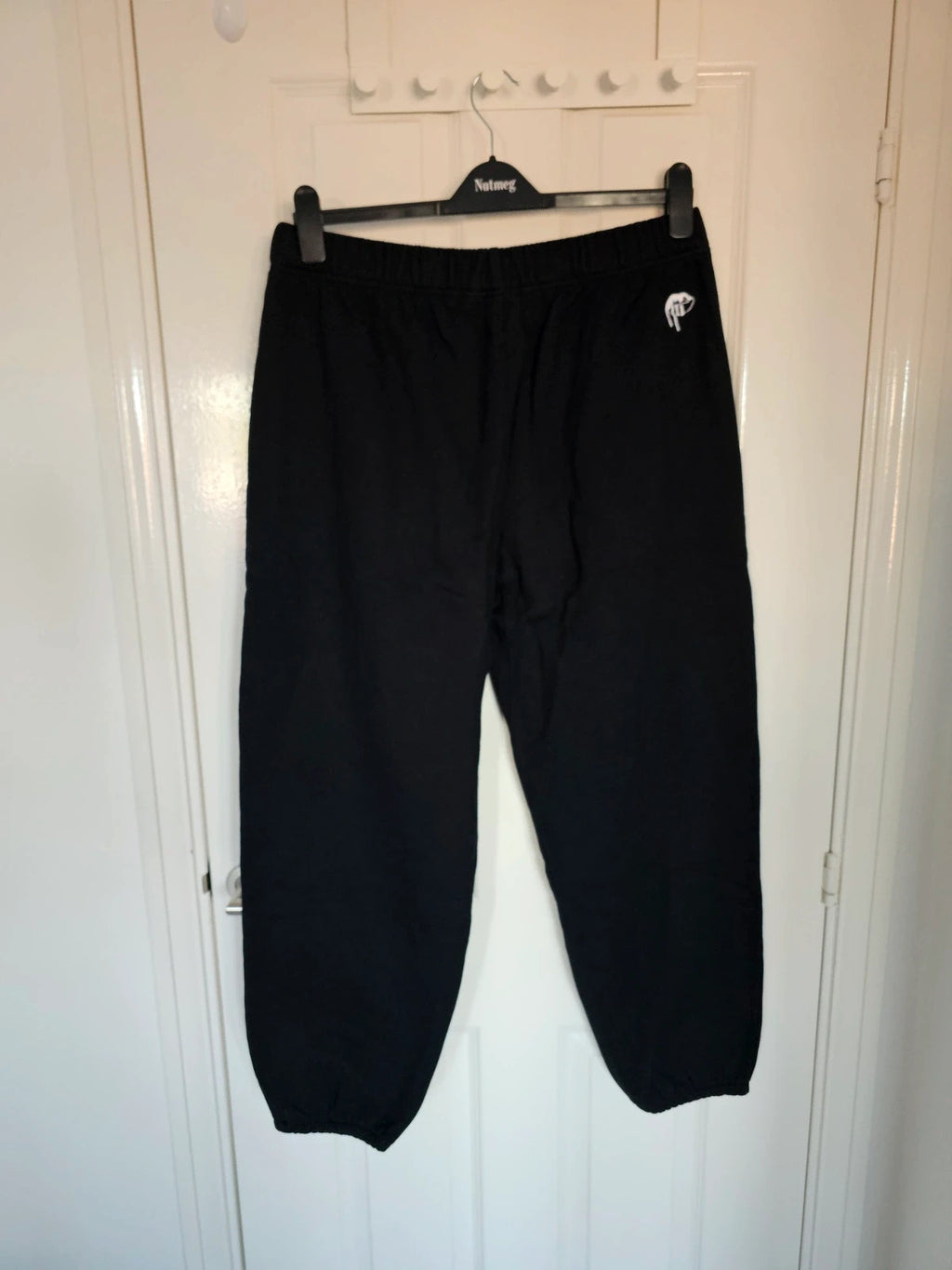Kylie Jenner women black classic joggers cotton sweatpants lounge active streetwear M