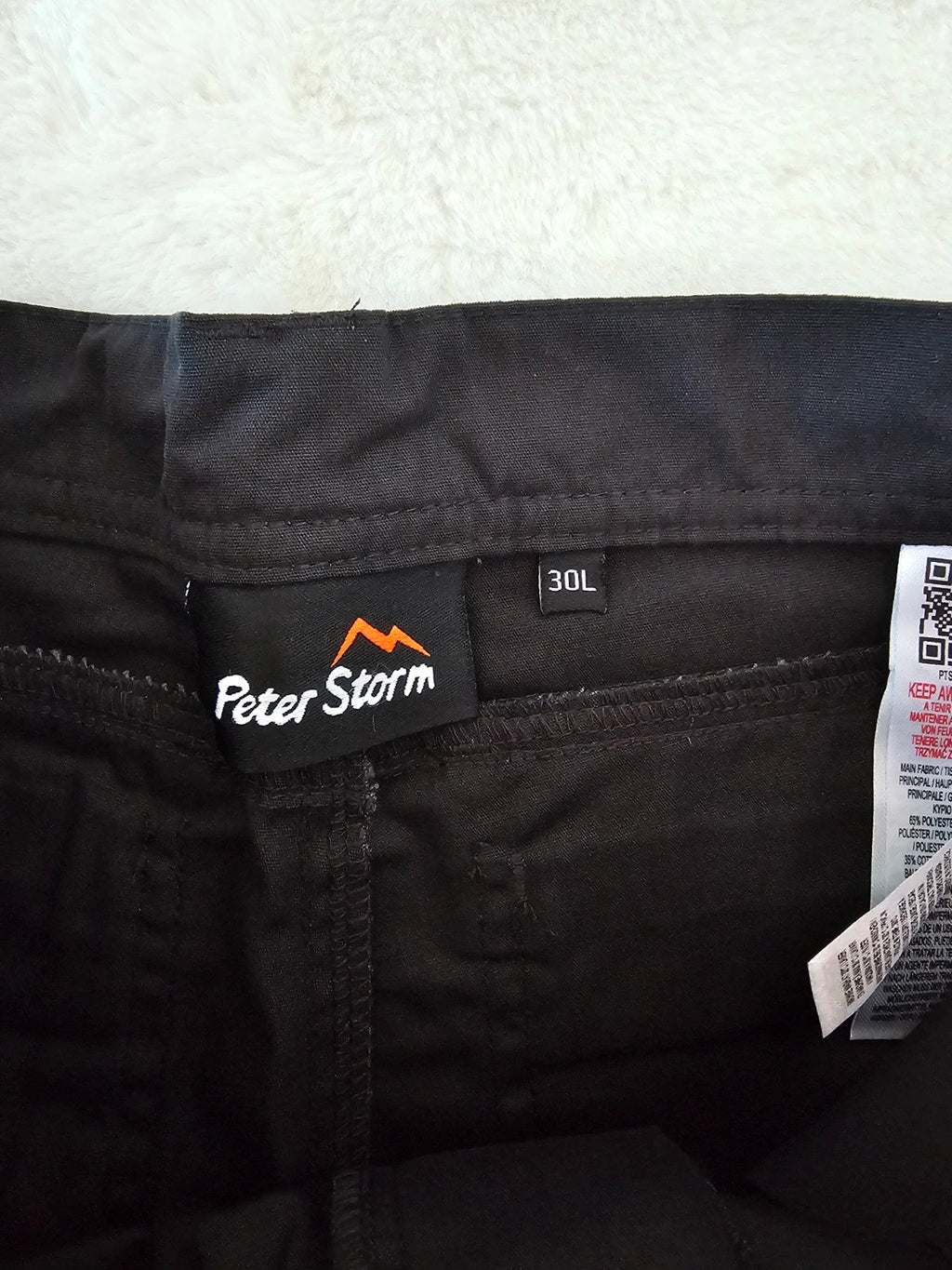 Peter Storm men Ramble II trousers outdoor trekking active water resistant black S/30L