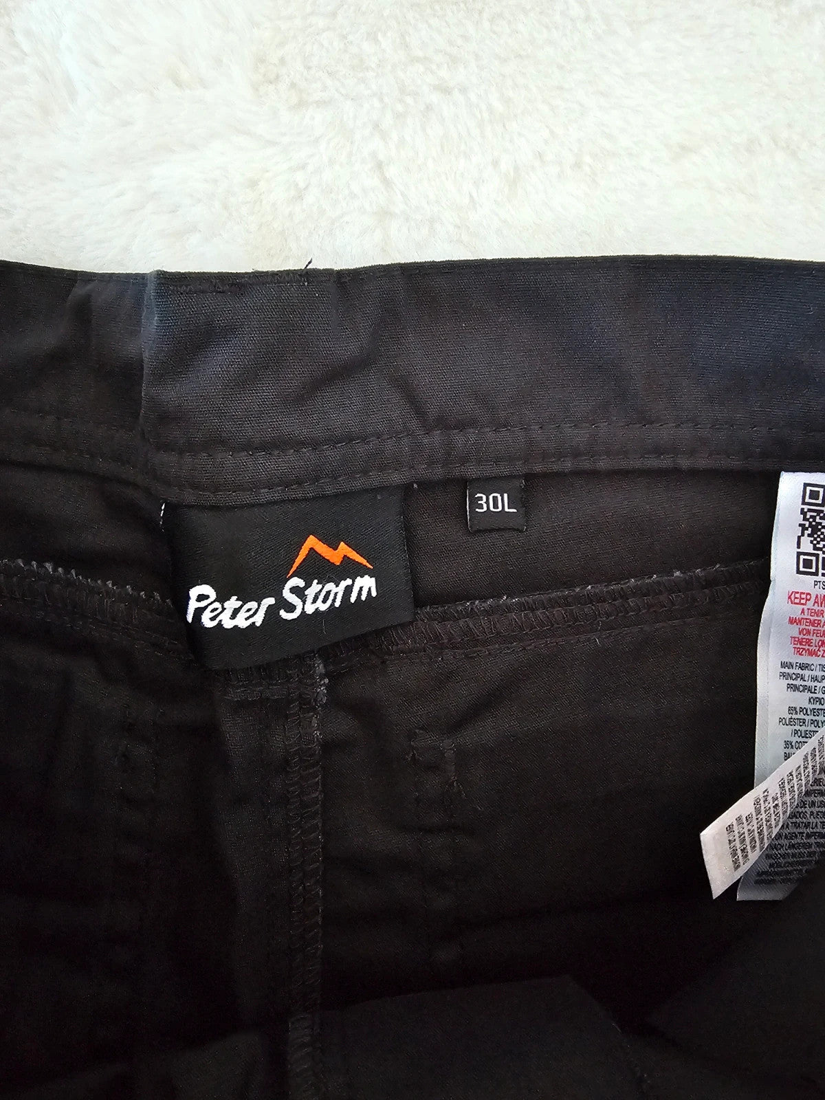 Peter Storm men Ramble II trousers outdoor trekking active water resistant black S/30L