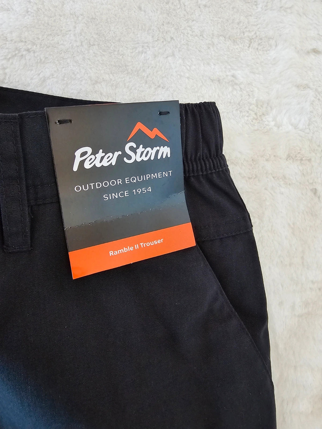 Peter Storm men Ramble II trousers outdoor trekking active water resistant black S/30L