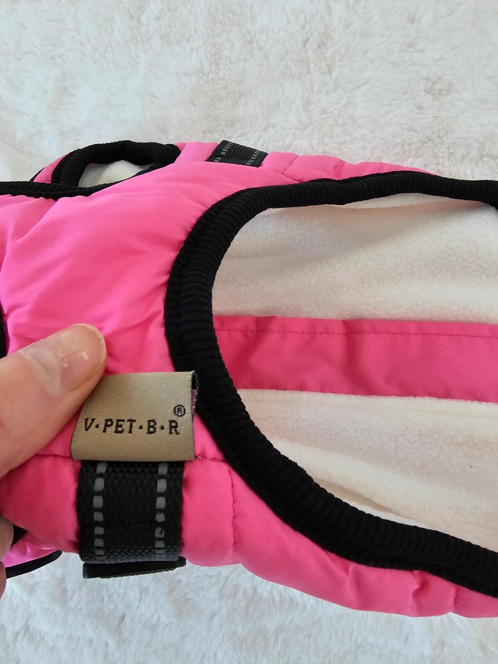 Fashion Sport small dog jacket with harness outdoor winter coat puppy dog vest pink small