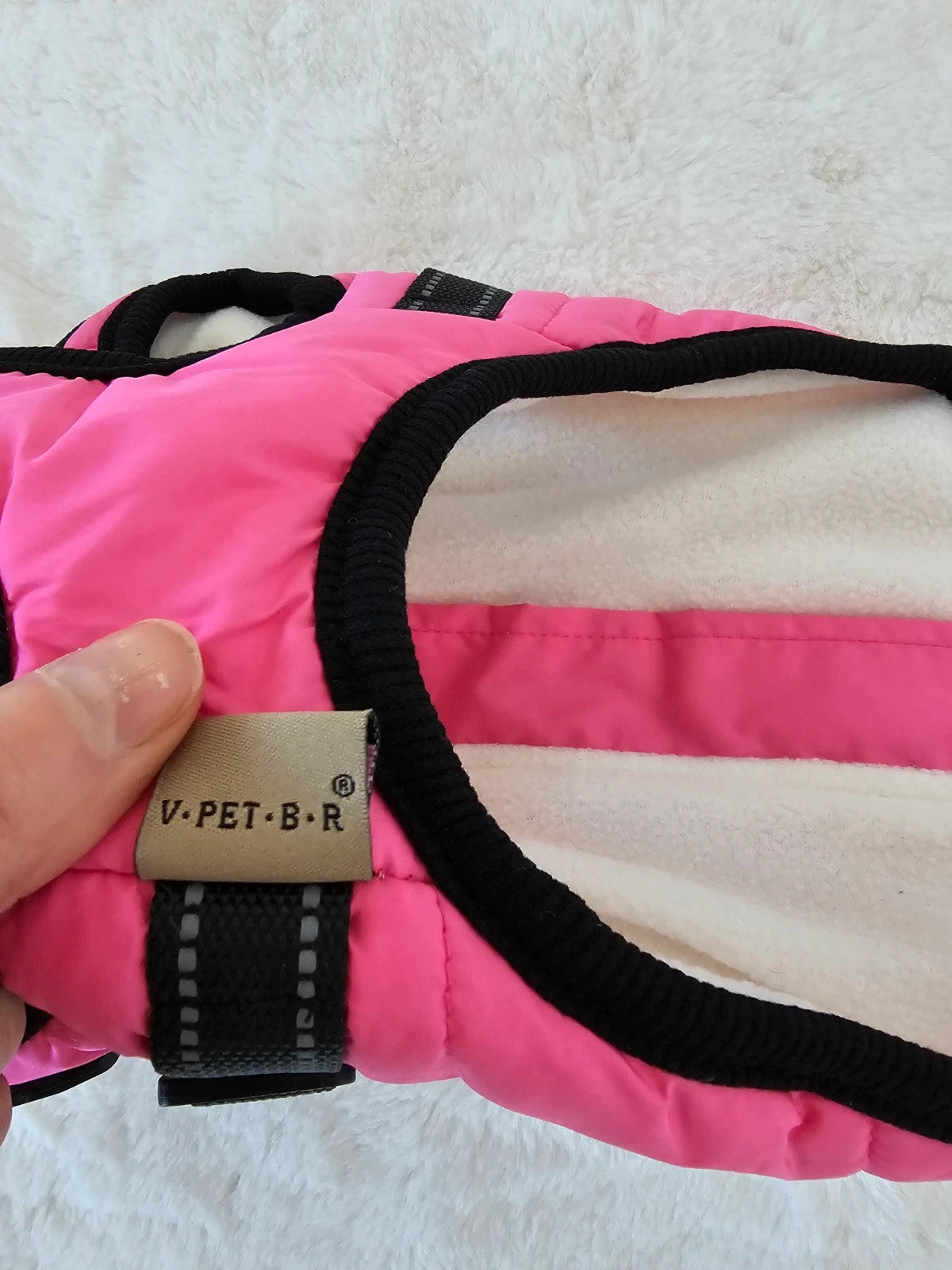 Fashion Sport small dog jacket with harness outdoor winter coat puppy dog vest pink small