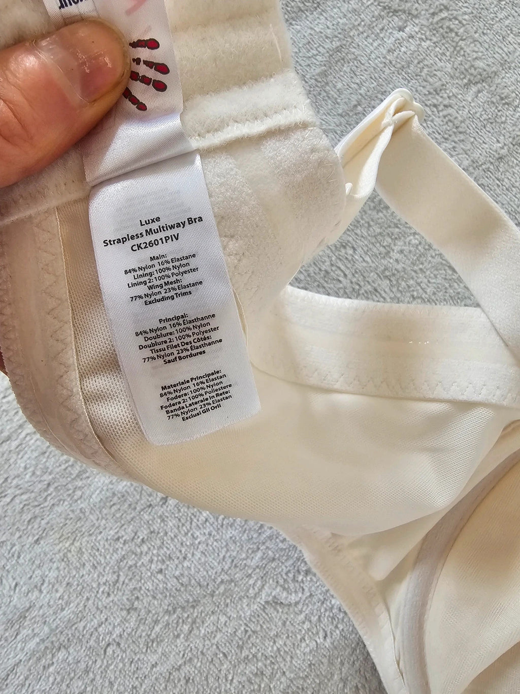 Curvy Kate women luxe strapless multiway bra padded underwire off white/cream UK40GG/EU90J