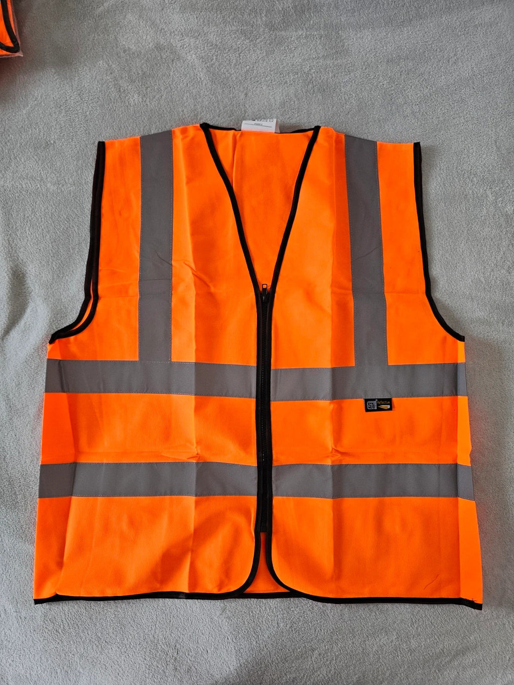 ST workwear men Hi-Vis safety vest waistcoat high visibility CAT II zipper orange L