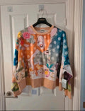 Disney multicolour sweatshirt featuring Bambi and Thumper floral all-over print, cotton blend.