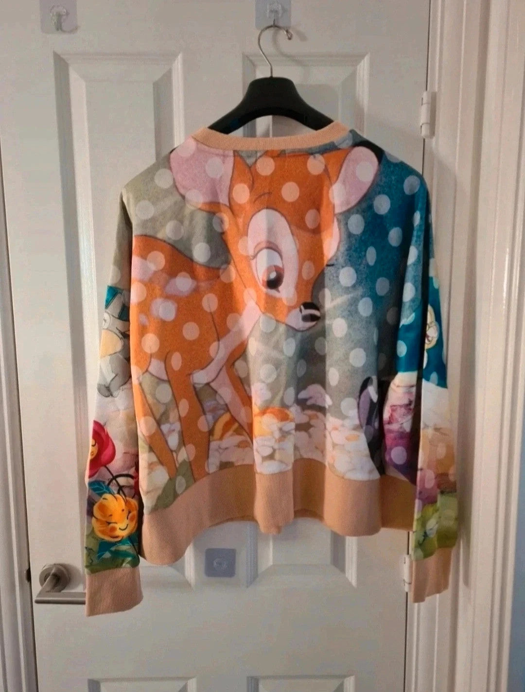 Disney multicolour sweatshirt featuring Bambi and Thumper floral all-over print, cotton blend.