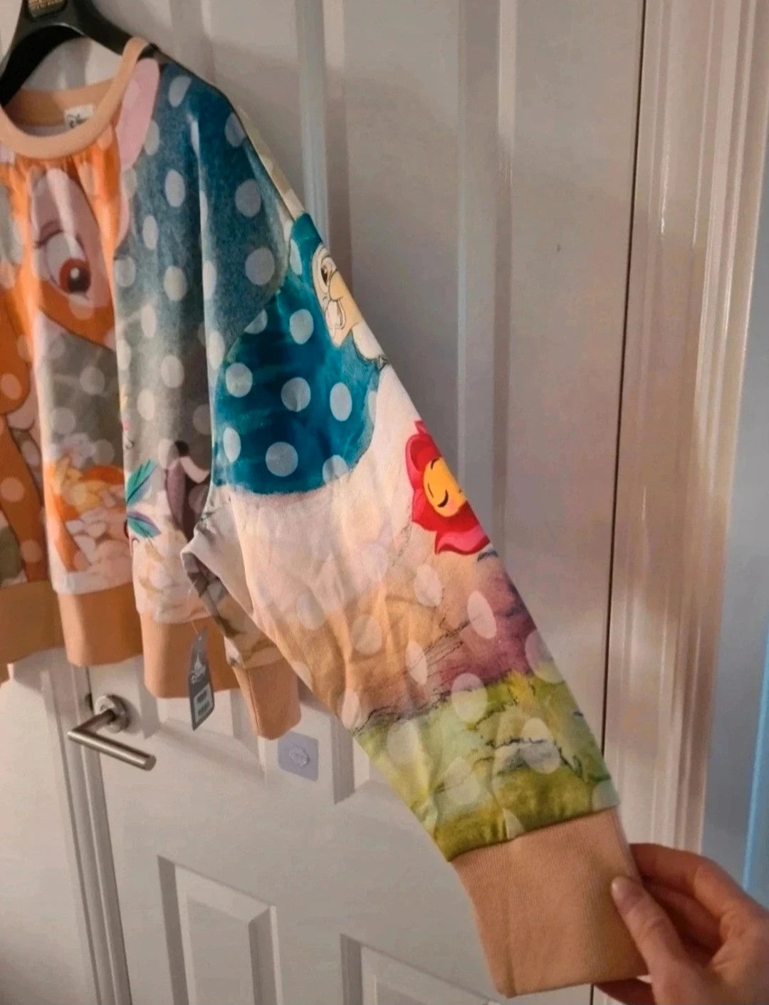 Disney multicolour sweatshirt featuring Bambi and Thumper floral all-over print, cotton blend.