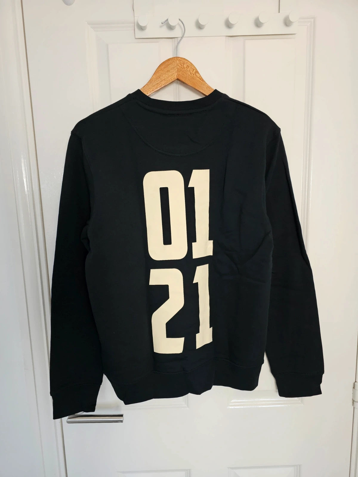 Lyfe black jumper crew neck with Birmingham print letters, cotton blend material.
