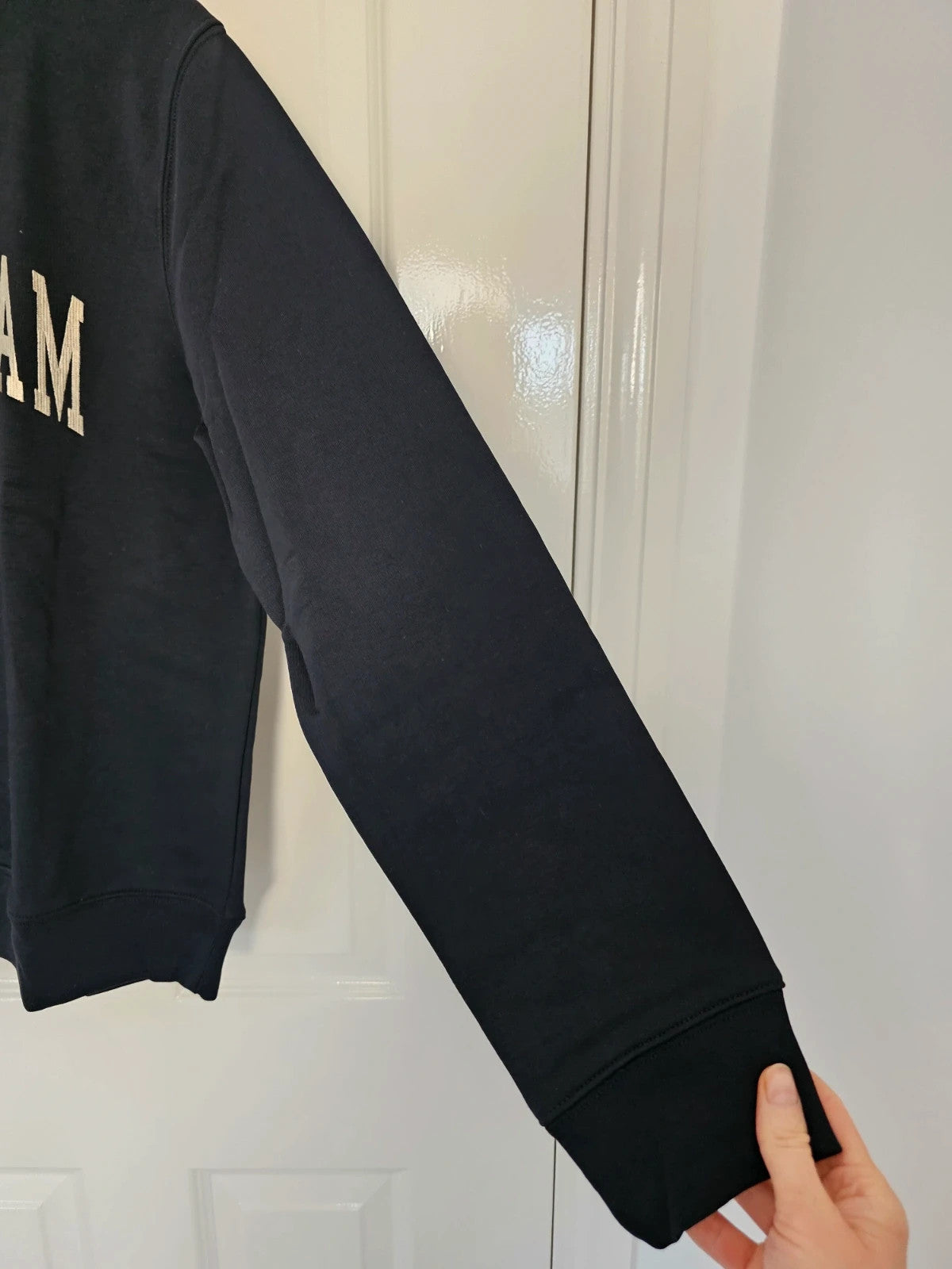 Lyfe black jumper crew neck with Birmingham print letters, cotton blend material.